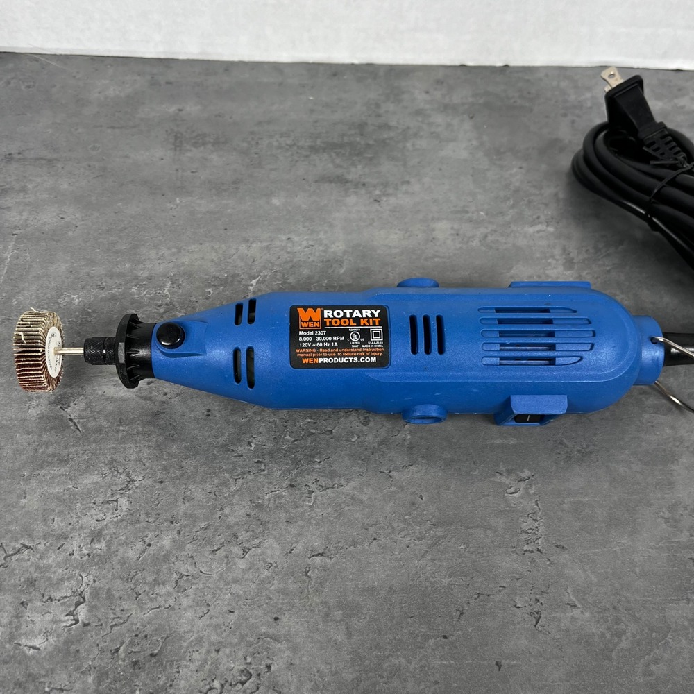 WEN 2307 Variable Speed Rotary Tool 8000-30000 RPM Corded Electric Blue EUC